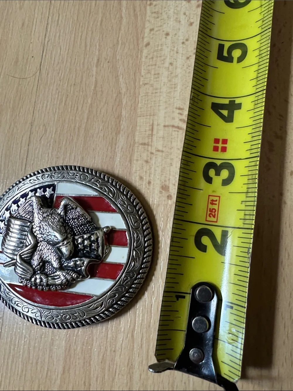Metal American Eagle Flag Belt Buckle